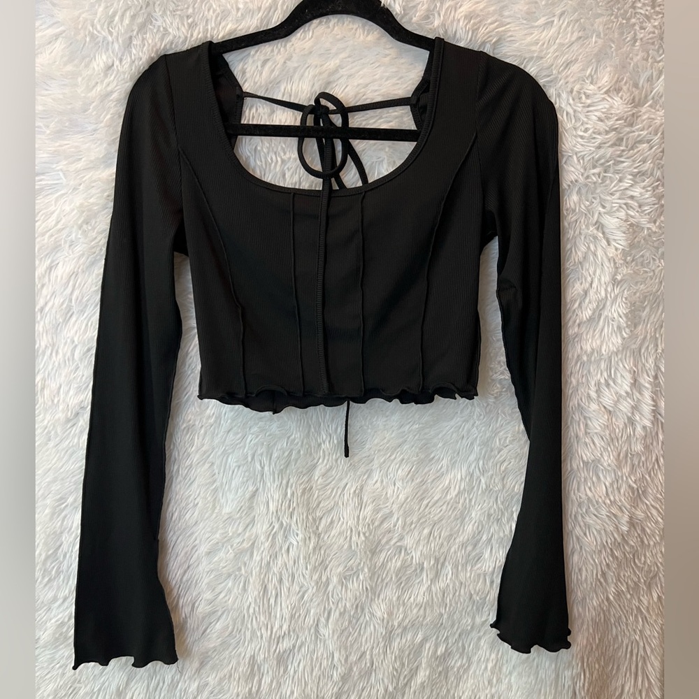 Elegant Black Long Sleeve Top